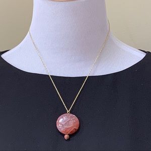 Ocean Jasper Gemstone Stone Pendant Necklace
